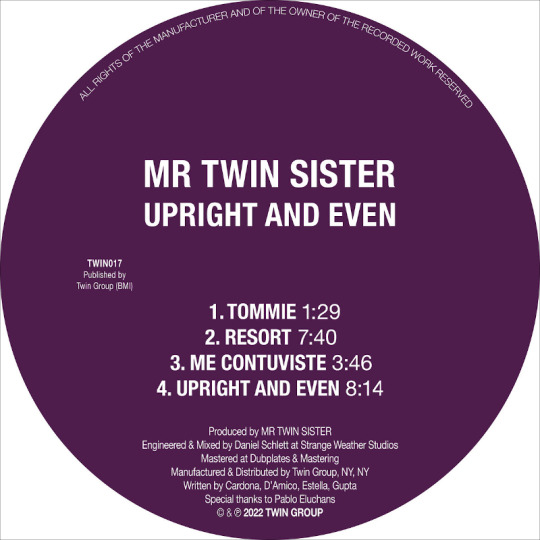 Recommended EP: Mr Twin Sister – ‘Upright and Even’