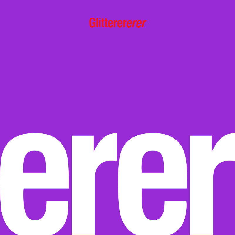 The album artwork for Glitterer's 'erer'.