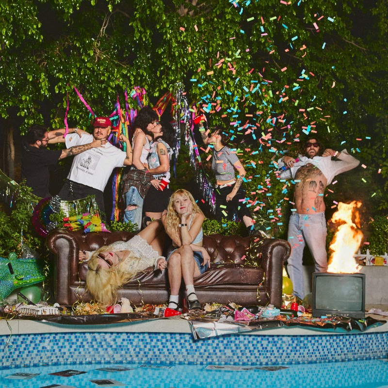 The album artwork for Lambrini Girls' 'Who Let The Dogs Out'.