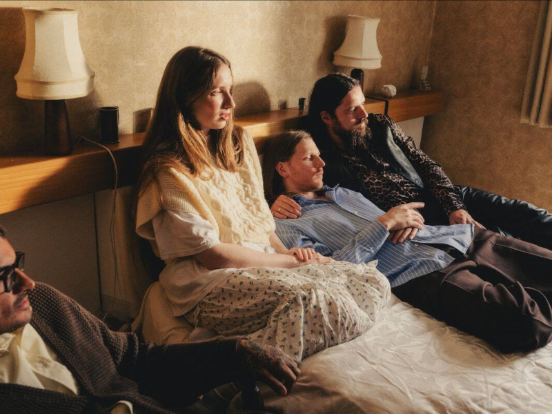 A press photo of the band Dry Cleaning.